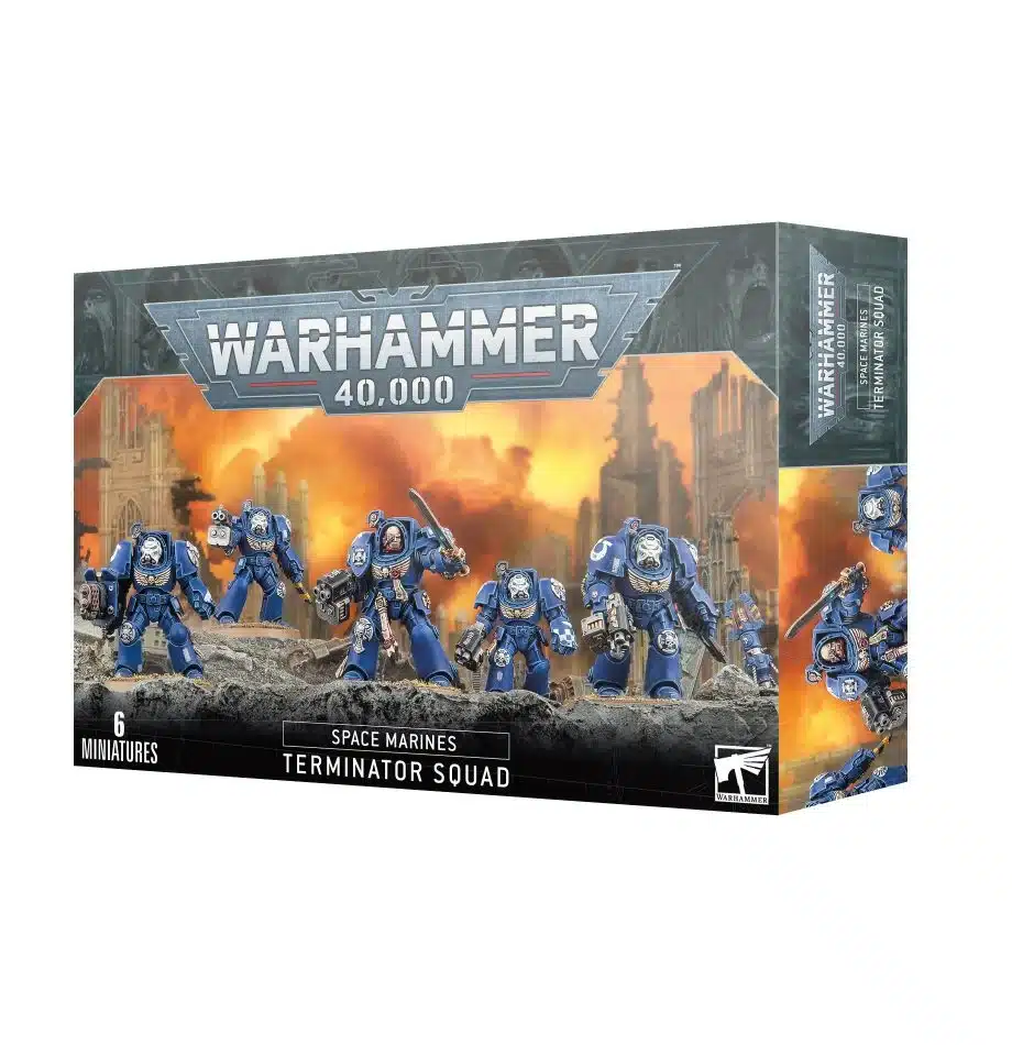 Découvrez les nouvelles références pour les Spaces Marines en V10 avec la superbe boite de Space Marines : Escouade Terminator