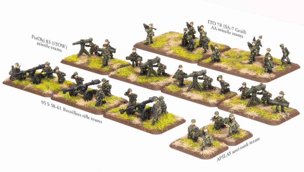 Finnish Weapons Platoon est nouvelle unité pour les armées nordiques pour le jeu de figurines Team Yankee