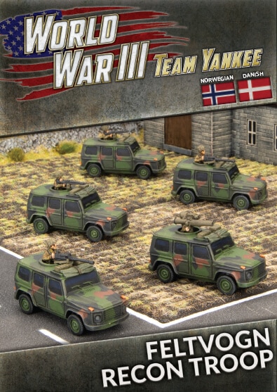 Norwegian Feltvogn Recon Troop est nouvelle unité pour les armées nordiques pour le jeu de figurines Team Yankee