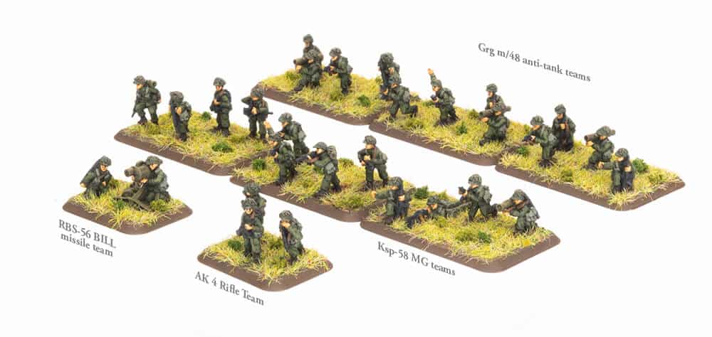 Swedish Armoured Rifle Platoon est nouvelle unité pour les armées nordiques pour le jeu de figurines Team Yankee