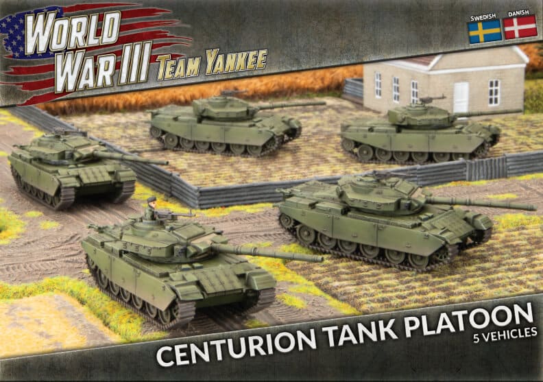 Swedish Centurion tank Platoon est nouvelle unité pour les armées nordiques pour le jeu de figurines Team Yankee