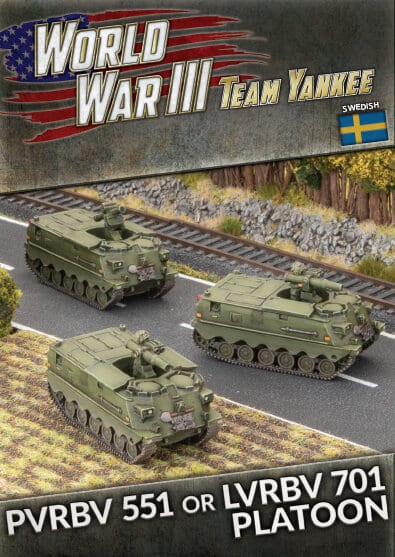 Swedish Pvrbv or Lvrbv Platoon est nouvelle unité pour les armées nordiques pour le jeu de figurines Team Yankee