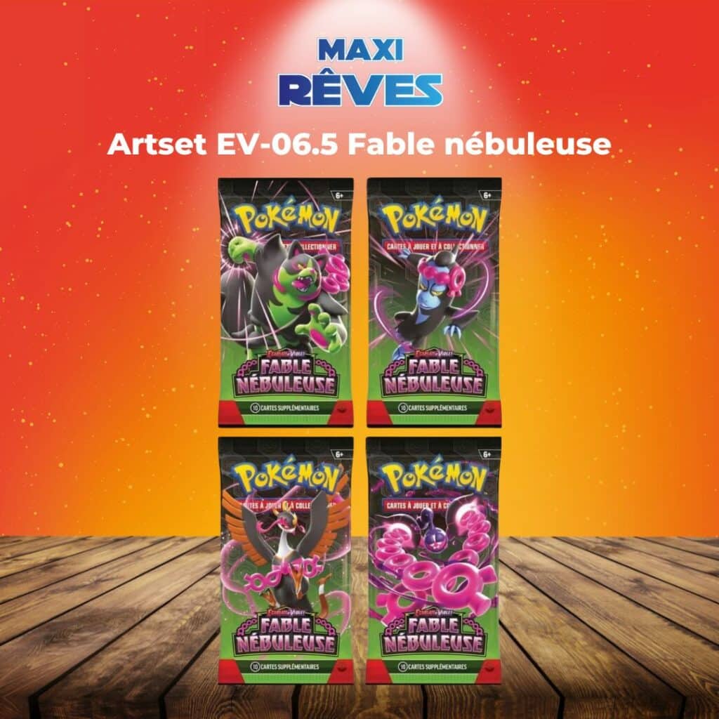 Pokemon Artset EV6.5 est un moyen simple et original de collectionner votre série préféré , tous les boosters sont sortis de displays ou de coffrets