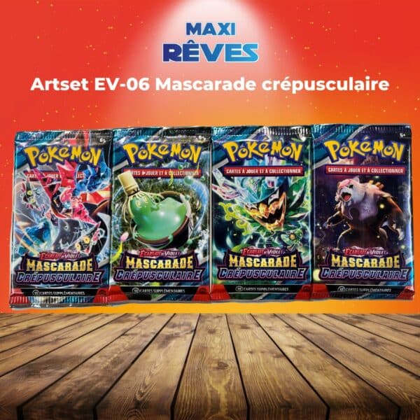 Pokemon Artset EV06 est un moyen simple et original de collectionner votre série préféré , tous les boosters sont sortis de displays ou de coffrets