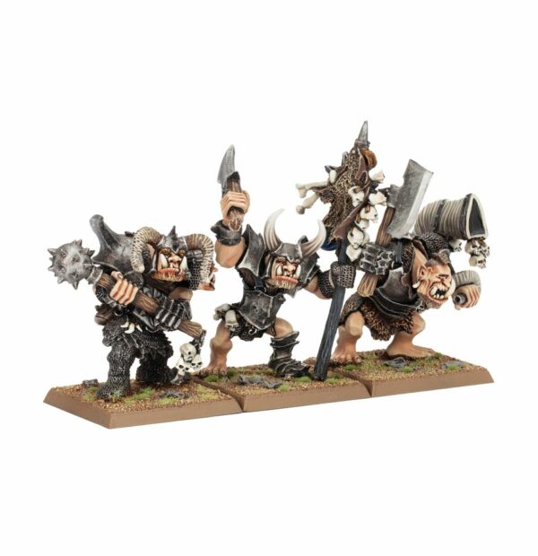 Warriors of Chaos : Chaos Ogres Command est l'une des unités emblématiques des armées du Chaos pour le jeu Warhammer Old World de Games Workshop