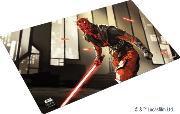 Tapis Darth Maul fait partie de la large gamme d'accessoires qui magnifieront vos parties de Star wars Unlimited , édité par Gamegenic