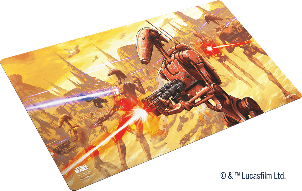 Tapis Battle Droids fais partie de la longue série d'accessoires extraordinaires de Gamegénic pour magnifier vos parties de jeu