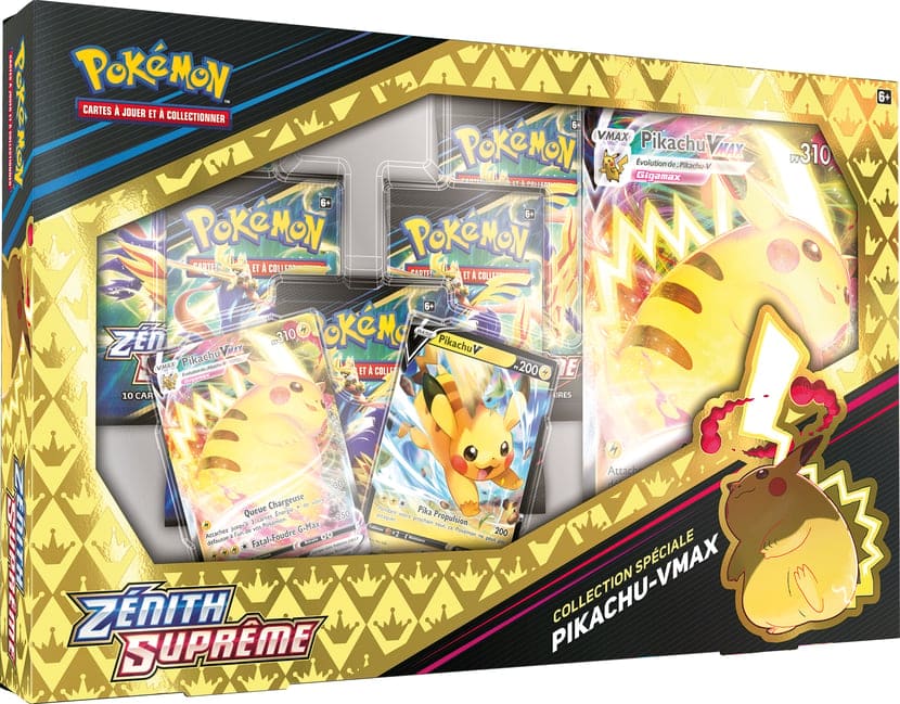 Ce coffret pikachu Vmax EB12.5 est idéal pour les fans de Pikachu et les collectionneurs, en raison de sa combinaison de contenu ludique et esthétique.