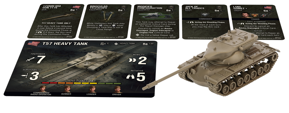 World of Tanks Expansion - T57 est la nouvelle extension pour le jeu de figurines World of Tanks largement inspiré du jeu vidéo