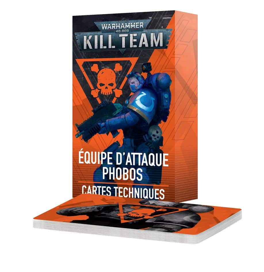 Découvrez la nouvelle version de Kill Team avec le Cartes Techniques Equipe d'Attaque Phobos , de nouvelles figurines , de nouvelles règles.