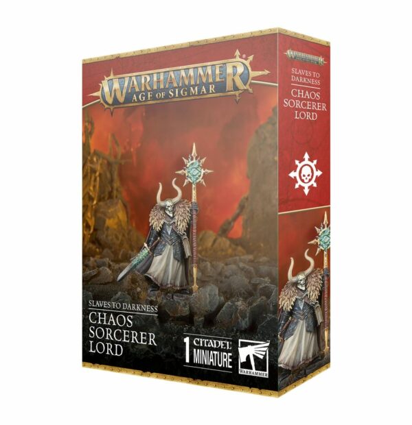 Decouvrez les nouvelles sorties de Games Workshop avec de nouvelles figurines avec les Slaves to Darkness Seigneur Sorcier du Chaos