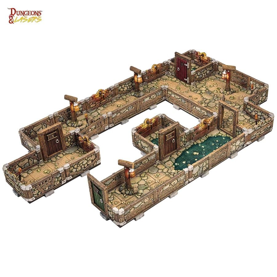 Les décors prépeints et modulables de Dungeon Lasers Dwarven Mine sont très populaires parmi les amateurs de jeux de rôle sur table et de wargames