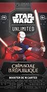 Booster Crépuscule de la République est la 3 eme edition du formidable jeu de cartes Star Wars Unlimited , disponible en Booster Français et Anglais