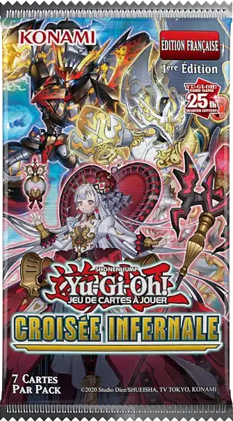 croisee infernale est la nouvelle extensions de Yu-Gi-Oh incluant de nouvelles mecaniques de jeu et toujours de superbes cartes