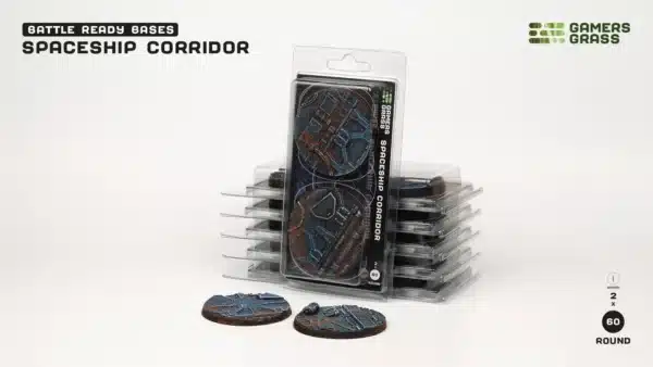 Socles Spaceship Corridor est un superbe set socles pour magnifier la peinture de figurines grâce à des socles fait et peint à la main par Gamergrass