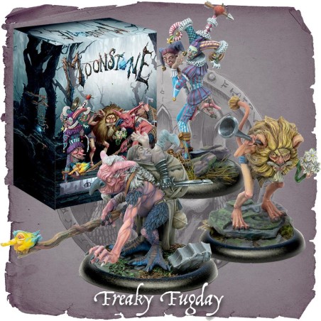 Moonstone - Freaky Fugday est la nouvelle bande pour le jeu de figurines etonnant Moonstone dans l'univers du folklore européen, a découvrir absolument