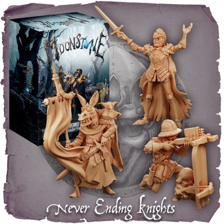 Moonstone - Never Ending Knights est la nouvelle bande pour le jeu de figurines etonnant Moonstone dans l'univers du folklore européen, a découvrir absolument