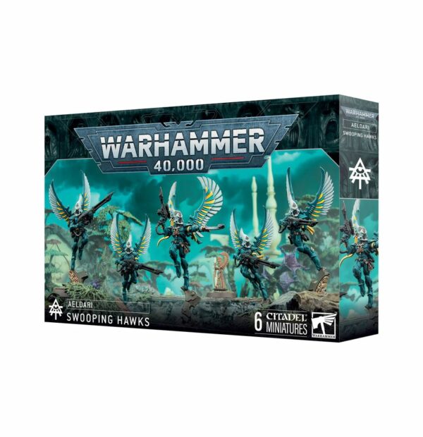 Decouvrez les fils de Khaine avec de nouvelles figurines tel que les Aeldari V10 Swooping Hawks une occasion unique de débuter cette armée