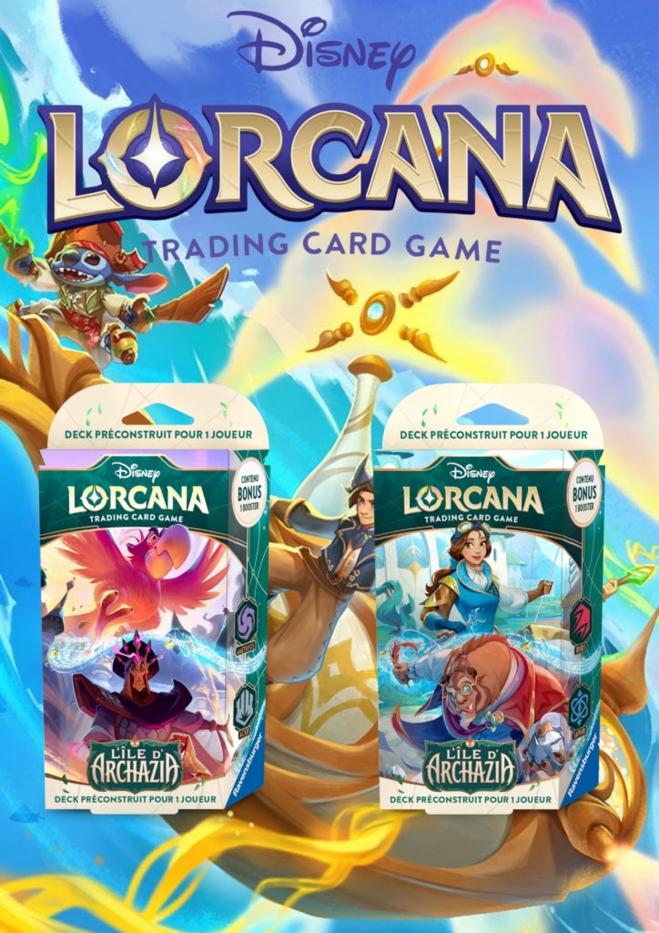 Disney Lorcana Lot de 2 Starters Chapitre 7 : Ile d'Archazia est un excellent moyen de collectionner ce chapitre avec ses nouveaux mecanismes de jeu