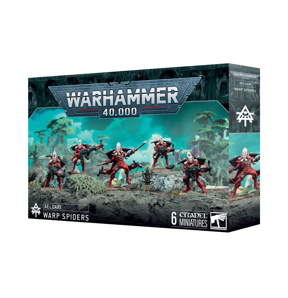 Decouvrez les fils de Khaine avec de nouvelles figurines tel que les Aeldari V10 Warp Spiders une occasion unique de débuter cette armée