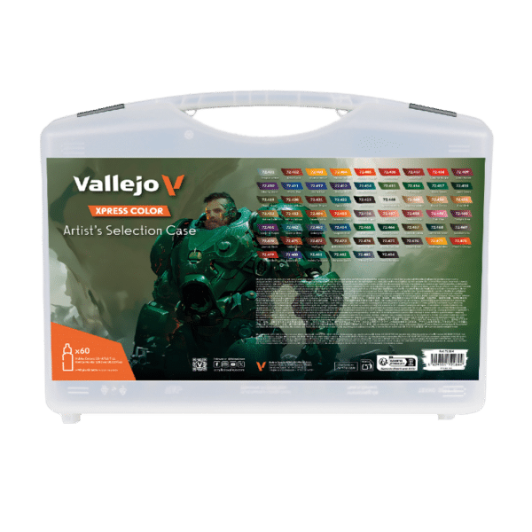 Découvrez la mallette Mallette 60 teintes Xpress Color pour commencer ou compléter votre gamme de peinture Vallejo Xpress Color