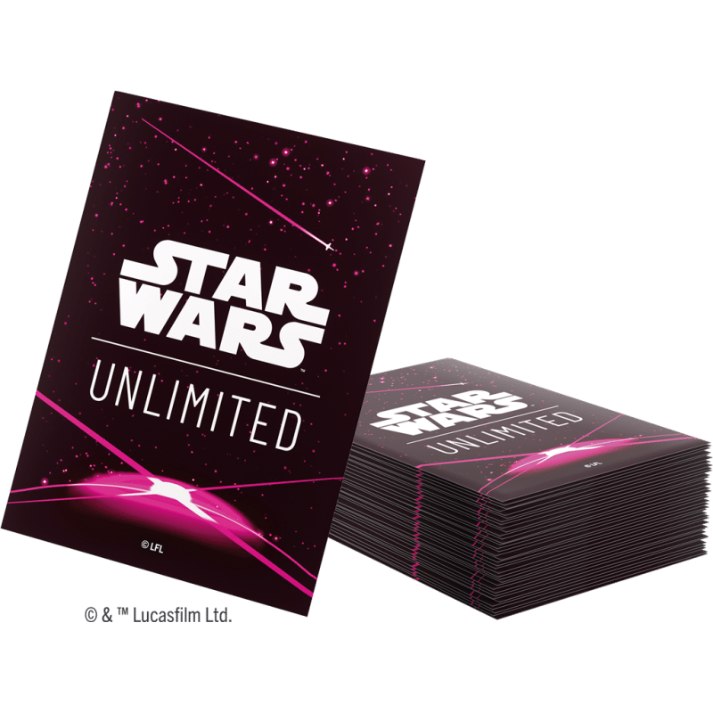 Jump to Lightspeed est la 4 eme edition du formidable jeu de cartes Star Wars Unlimited , découvrez les Sleeves Black Magenta de Gamegenic