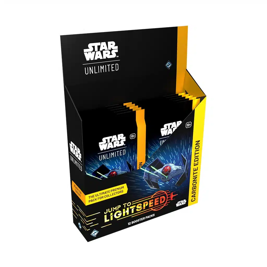 Jump to Lightspeed est la 4 eme edition du formidable jeu de cartes Star Wars Unlimited , découvrez la Display Carbonite Passage à Vitesse Lumière