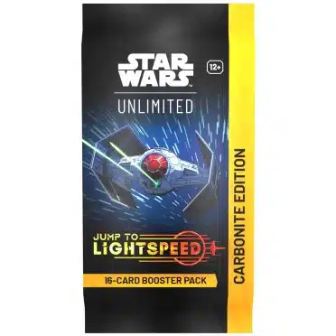 Jump to Lightspeed est la 4 eme edition du formidable jeu de cartes Star Wars Unlimited , découvrez le Booster Carbonite Passage à Vitesse Lumière