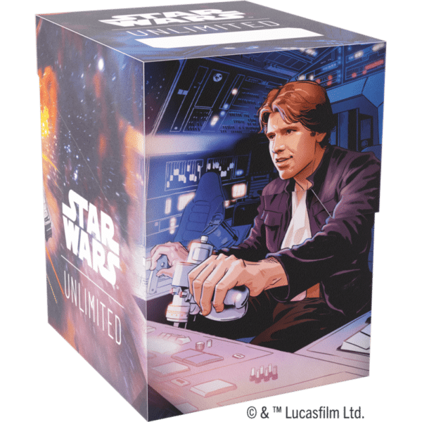 Jump to Lightspeed est la 4 eme edition du formidable jeu de cartes Star Wars Unlimited , découvrez la Deck Box Han Solo