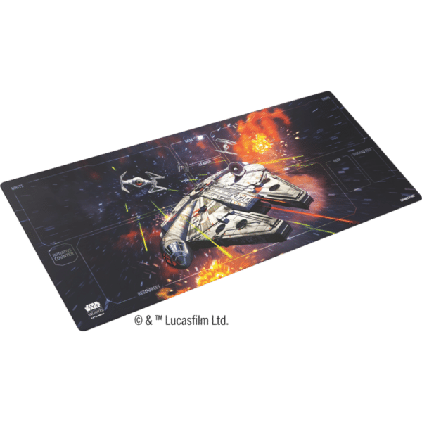 Jump to Lightspeed est la 4 eme edition du formidable jeu de cartes Star Wars Unlimited , découvrez la Playmat Millenium Falcon