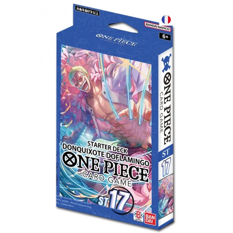 Découvrez le nouveau produit One piece TCG ST17 – Blue Donquixote Doflamingo – en français un produit incontournable pour votre jeu de cartes favori