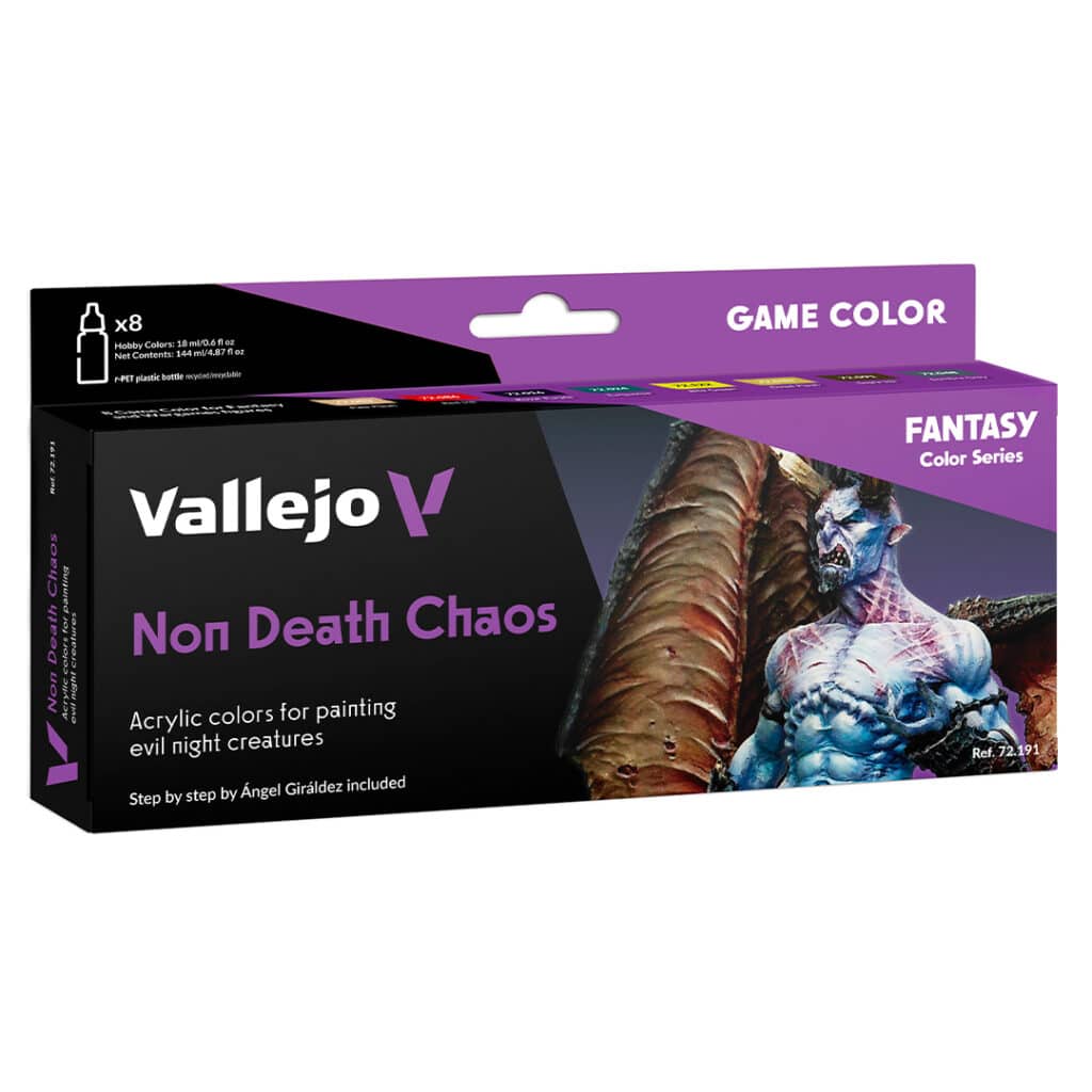 Game Color Series Non Death Chaos fait partie des superbes nouveaux set de vallejo pour la peinture au pinceau ou a l'aero en la diluant