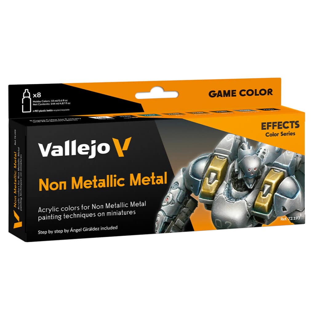 Game Color Series Non Metallic Metal fait partie des superbes nouveaux set de vallejo pour la peinture au pinceau ou a l'aero en la diluant