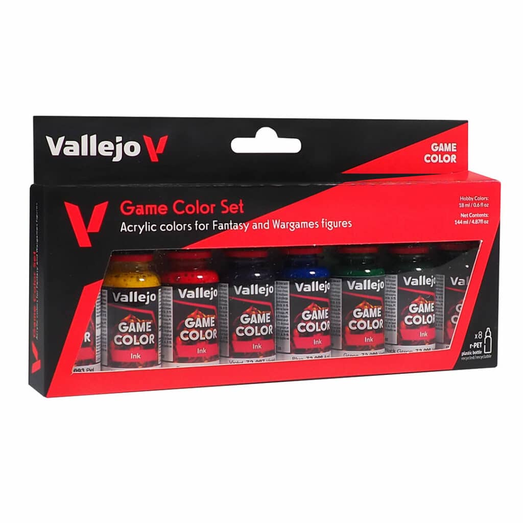 Game Color Set INK fait partie des superbes nouveaux set de vallejo pour la peinture au pinceau ou a l'aero en la diluant