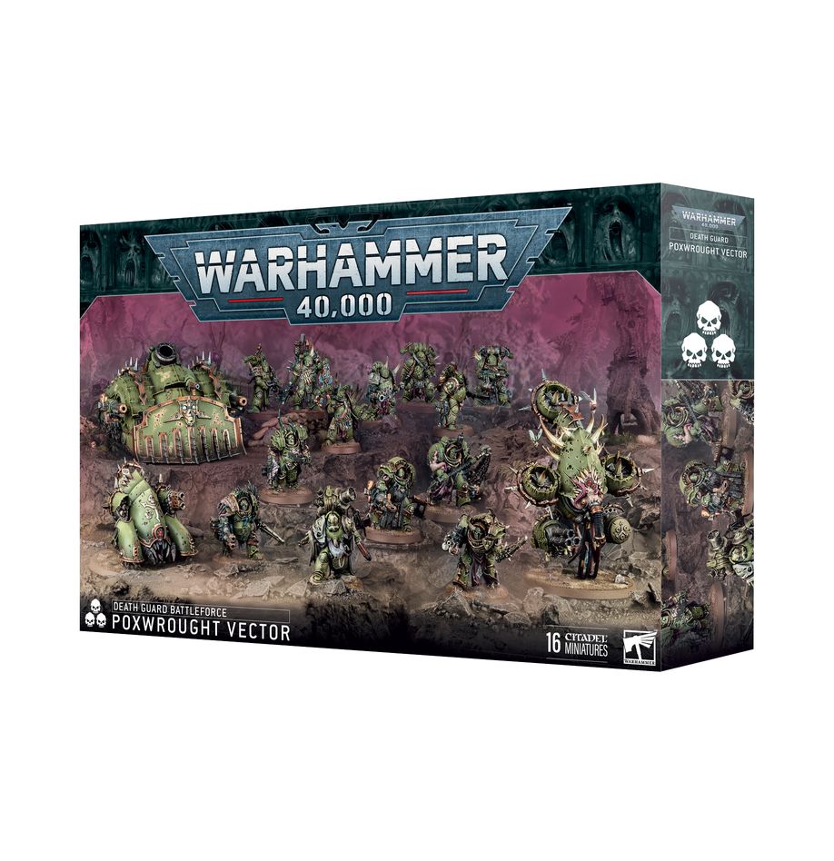 Death guard Vecteur Verole fait partie des nouveautés qui accompagnent le nouveau batallion de la Death Guard , les adorateurs de Nurgle mené par Mortarion