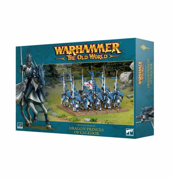 Découvrez les Old World High Elf Realms Dragon Princes of Caledor , un leader ou porte étendard obligatoire dans toute armée de Haut Elfes