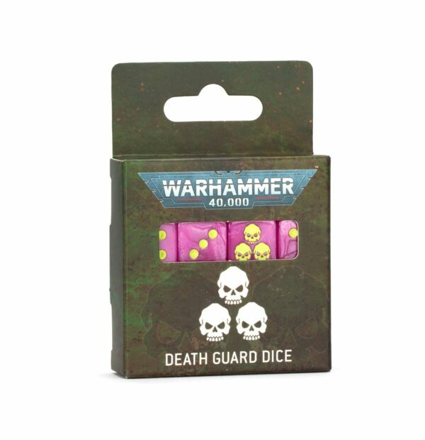 Death guard Dices fait partie des nouveautés de GW qui accompagnent les adorateurs pestiférés de Nurgle mené par Mortarion