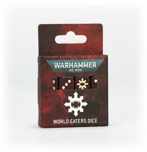 World Eaters Dices fait partie des nouveautées qui accompagnent le nouveau batallion des World Eaters , les adorateurs de khorne mené par Angron
