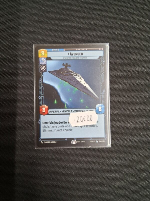 Star wars Unlimited : Carte légendaire Avenger