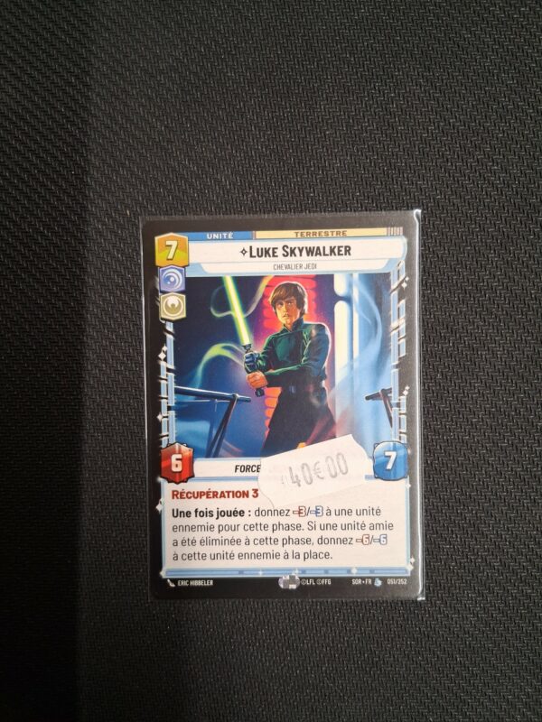 Star wars Unlimited : Carte légendaire Luke Skywalker