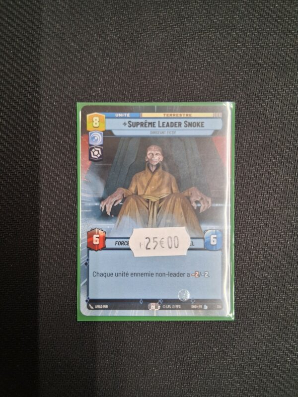 Star wars Unlimited : Carte légendaire Hyperspace : Supreme Leader Snoke