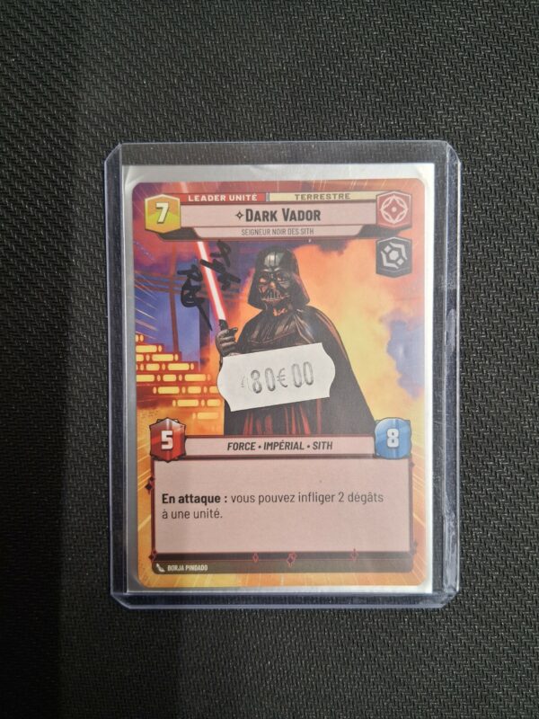 Star wars Unlimited : Carte Commandant signé : Dark Vador