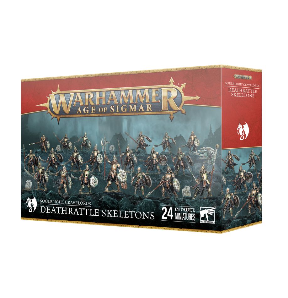 Découvrez les nouveautés Games Workshop avec Soulblight Gravelords : Squelettes Raclemorts , de superbes figurines à venir pour votre armée favorite