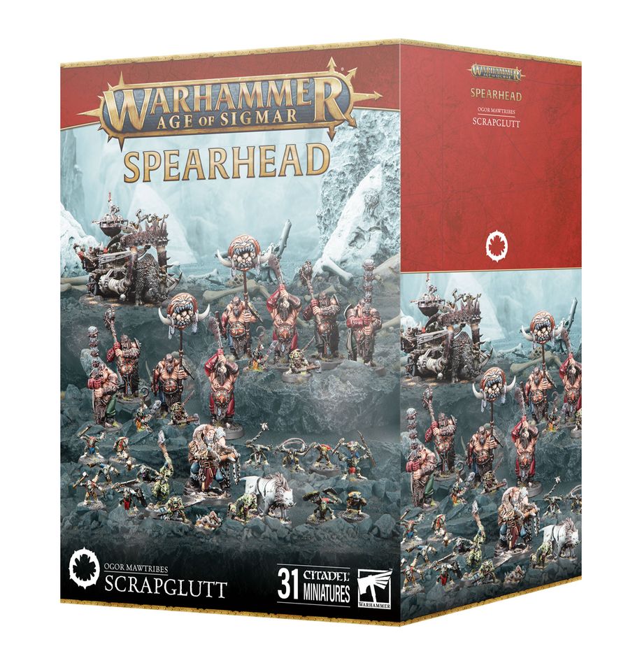 Découvrez les nouveautés Games Workshop avec la Spearhead Ogor Mawtribes Mangeferraille , de superbes figurines à venir pour votre armée favorite