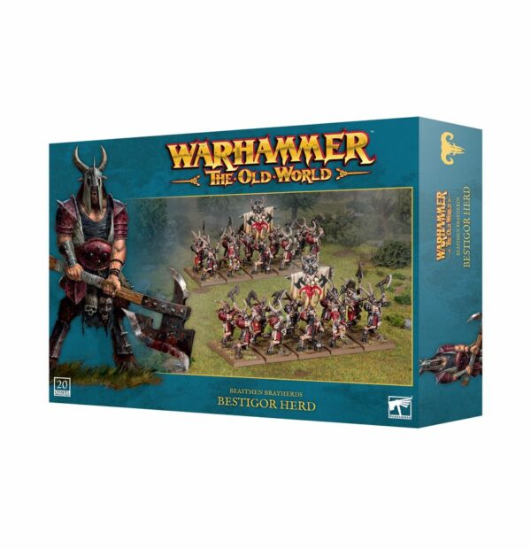 Découvrez les Beastmen Bestigor Herd, une des sorties qui accompagnent la faction des Beastmen pour Warhammer The Old World