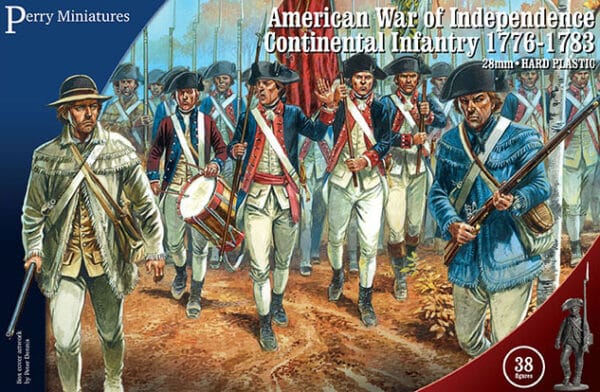 AW 250 American War of Independence Continental Infantry 1776-1783 est la nouvelle boite des frères perry pour vos armées de la guerre de secession americaine