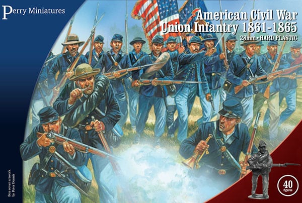 ACW 115 American Civil War Union est la nouvelle boite des frères perry pour vos armées de la guerre de secession americaine incluanrt des figurines en 28mm