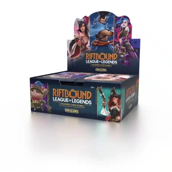 Découvrez le nouveau TCG Riftbound: League of Legends avec le Display Set One: Origins accompagnant de multiples autres produits