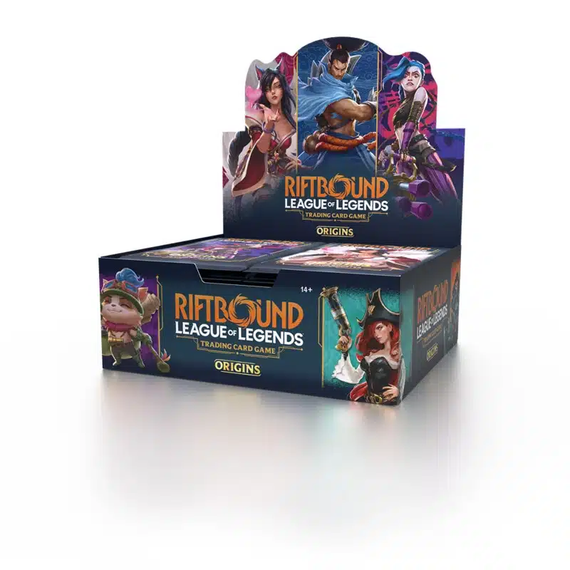Découvrez le nouveau TCG Riftbound: League of Legends avec le Display Set One: Origins accompagnant de multiples autres produits