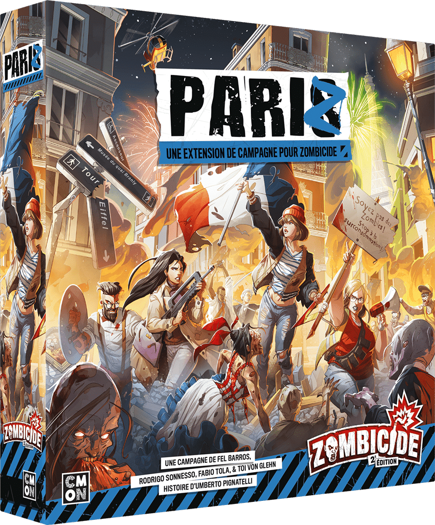 Zombicide PariZ est la prochaine extension, pour la saison 2 du monument qu'est zombicide , l'un des meilleurs coopératif en jeu de plateaux